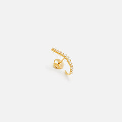 Yvonne Leon Puce Ligne Vague Diamants - Gold | Kith Gold