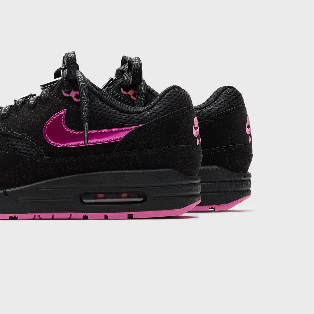 Nike Air Max 1 - Black / Playful Pink / University Red | Kith Black / Playful Pink / University Red