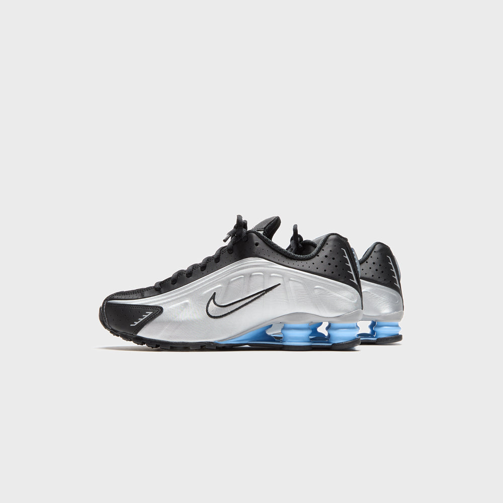 Nike Shox R4 - Metallic Silver / Black / Psychic Blue | Kith Metallic Silver / Black / Psychic Blue