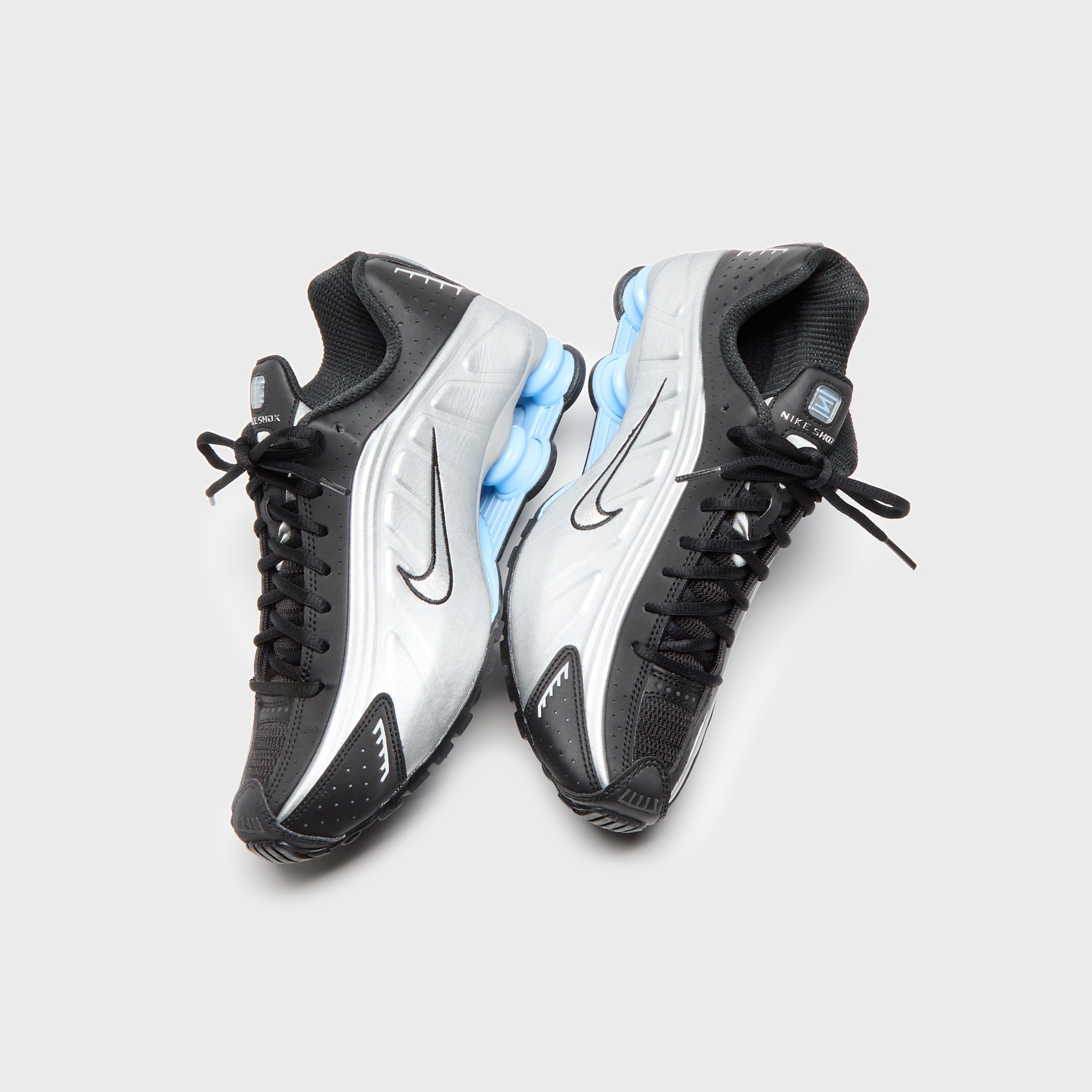 Nike Shox R4 - Metallic Silver / Black / Psychic Blue | Kith Metallic Silver / Black / Psychic Blue