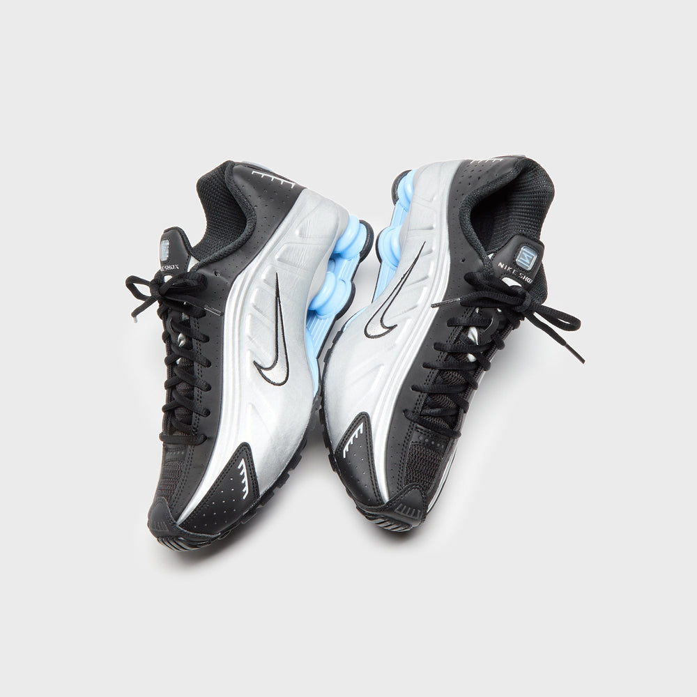 Nike Shox R4 - Metallic Silver / Black / Psychic Blue | Kith Metallic Silver / Black / Psychic Blue