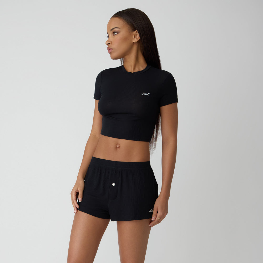 Kith Women Modal Rib Mulberry - Black | Kith Black