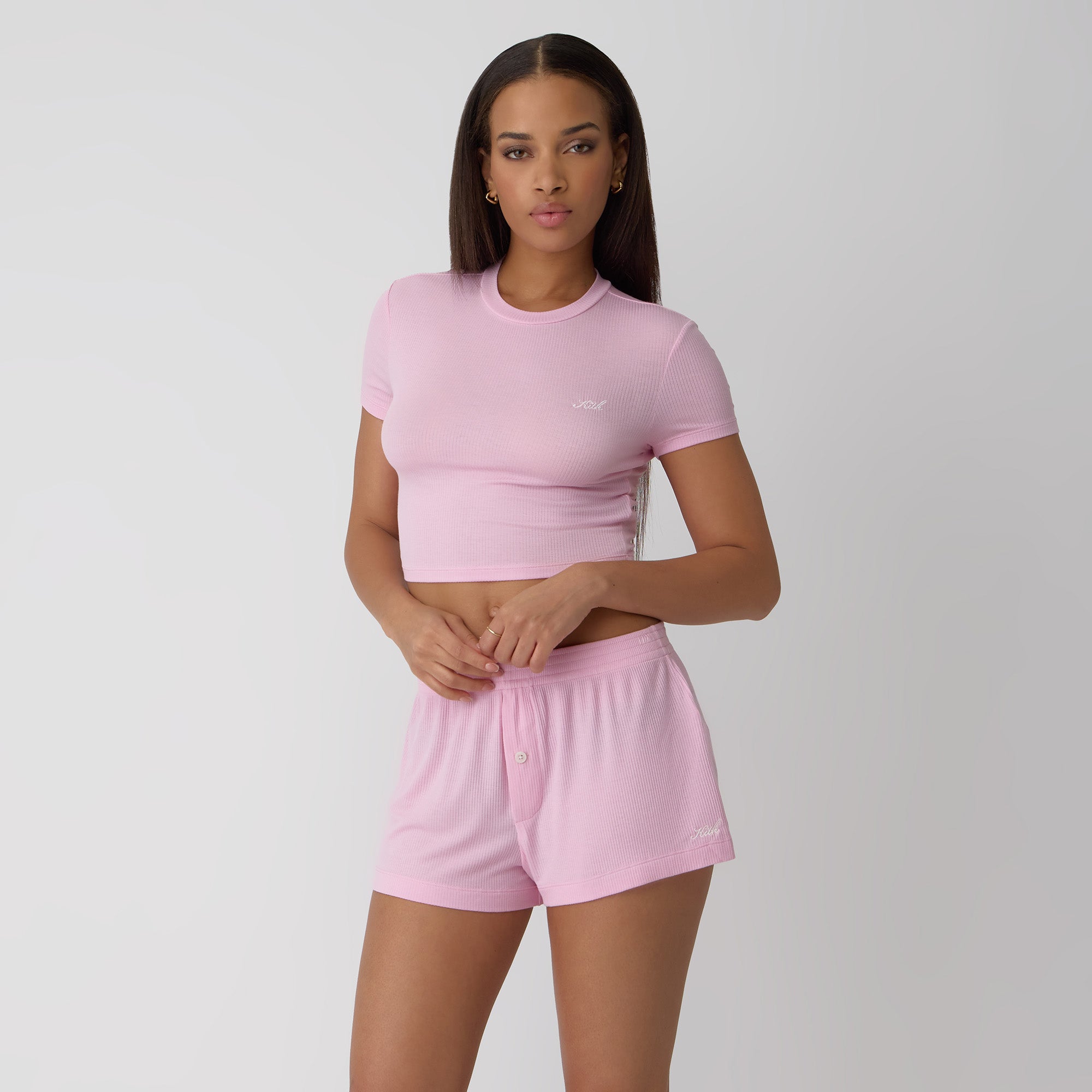 Kith Women Modal Rib Nilah Shorty - Poppet | Kith Poppet