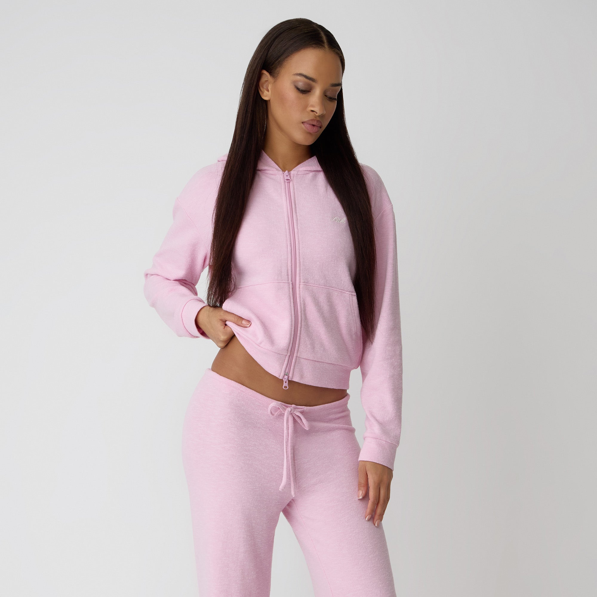 Kith Women Leary Lounge Zip Hoodie - Poppet | Kith Poppet