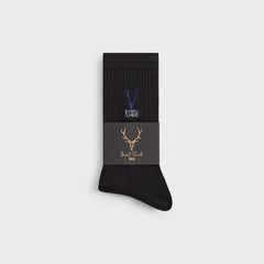 Kith for South2 West8 Embroidered Logo Crew Socks - Black | Kith Black