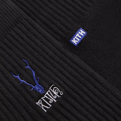 Kith for South2 West8 Embroidered Logo Crew Socks - Black | Kith Black