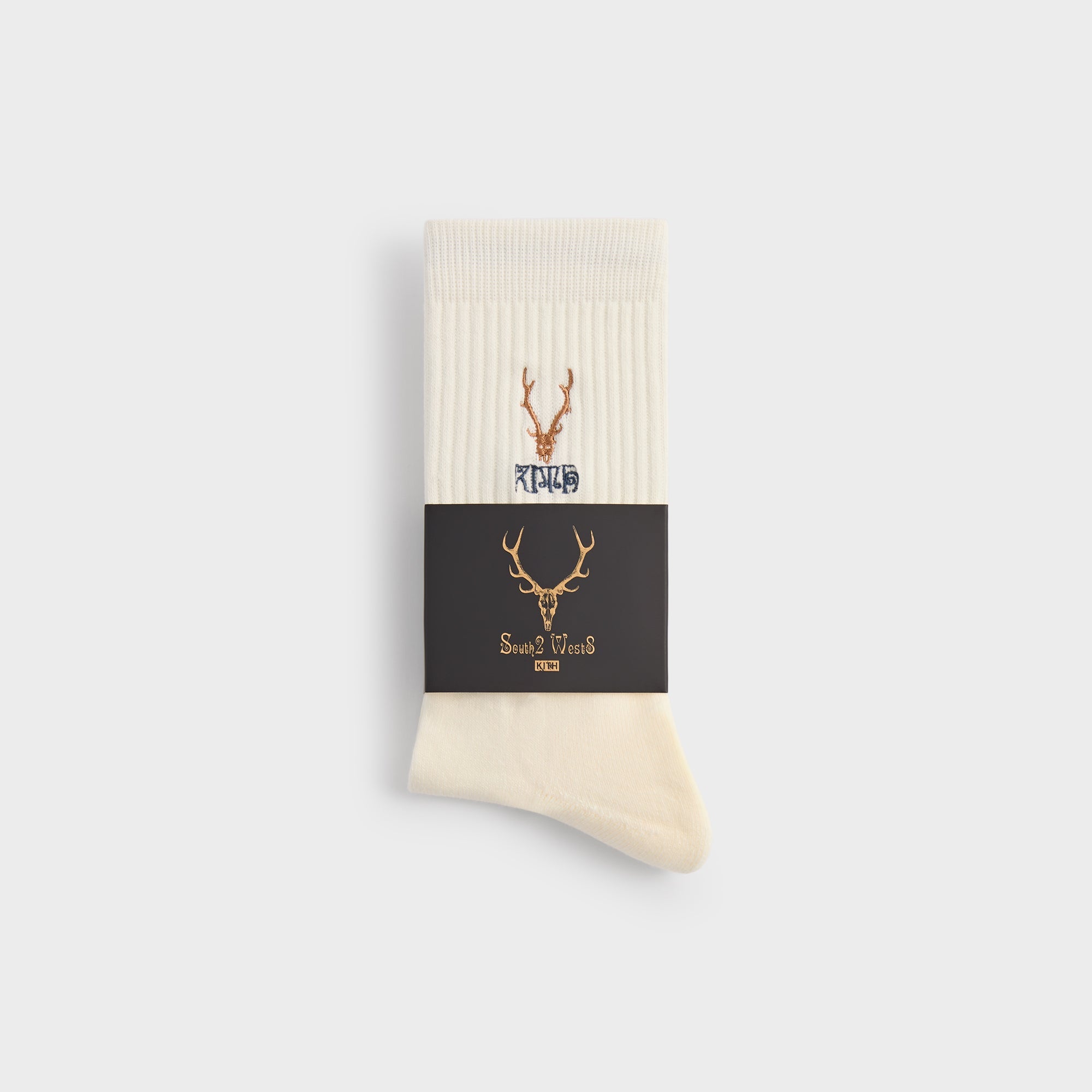 Kith for South2 West8 Embroidered Logo Crew Socks - Silk | Kith Silk