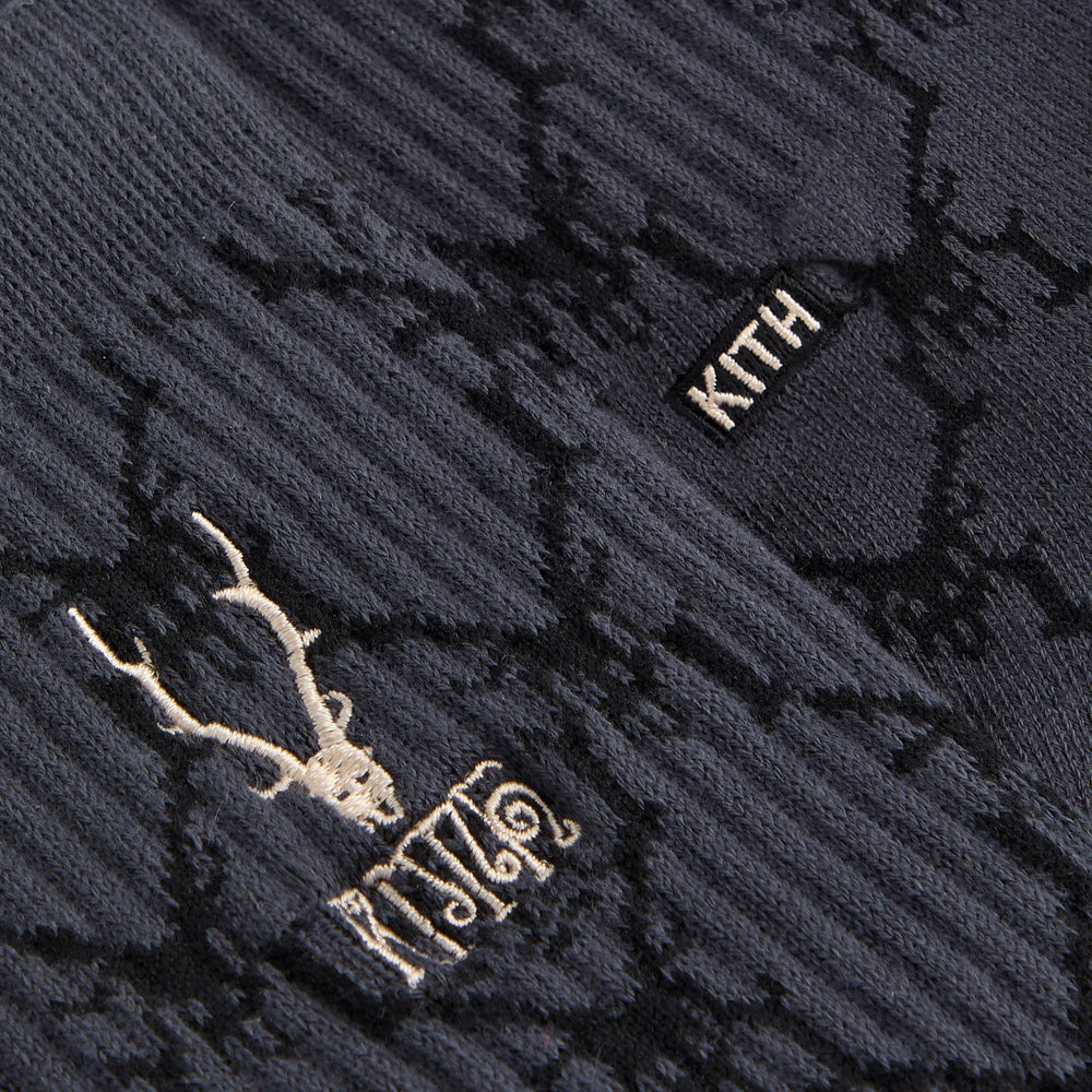 Kith for South2 West8 Monogram Jacquard Crew Socks - Black | Kith Black