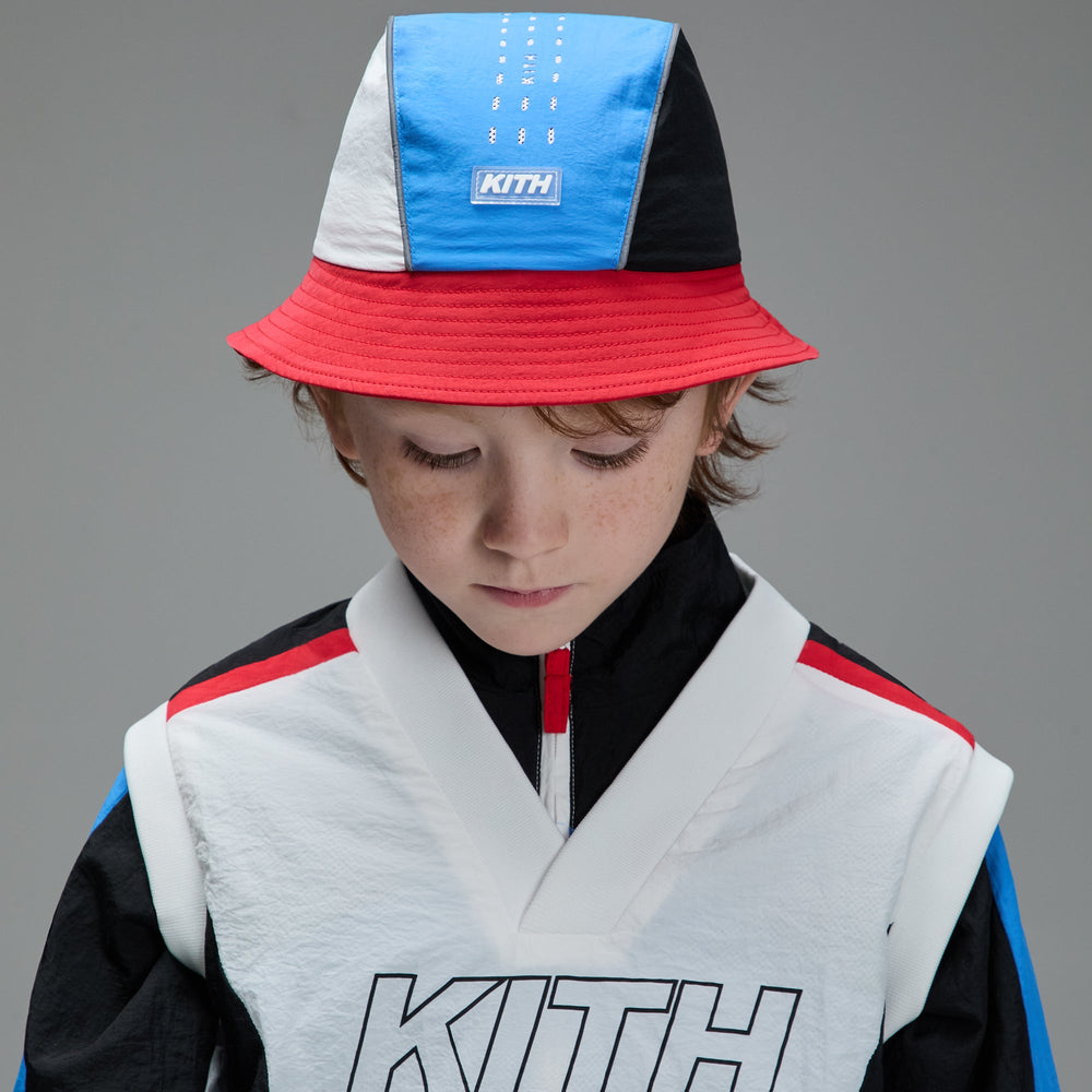 Kith Kids Blocked Milo Bucket Hat - Marina | Kith Marina