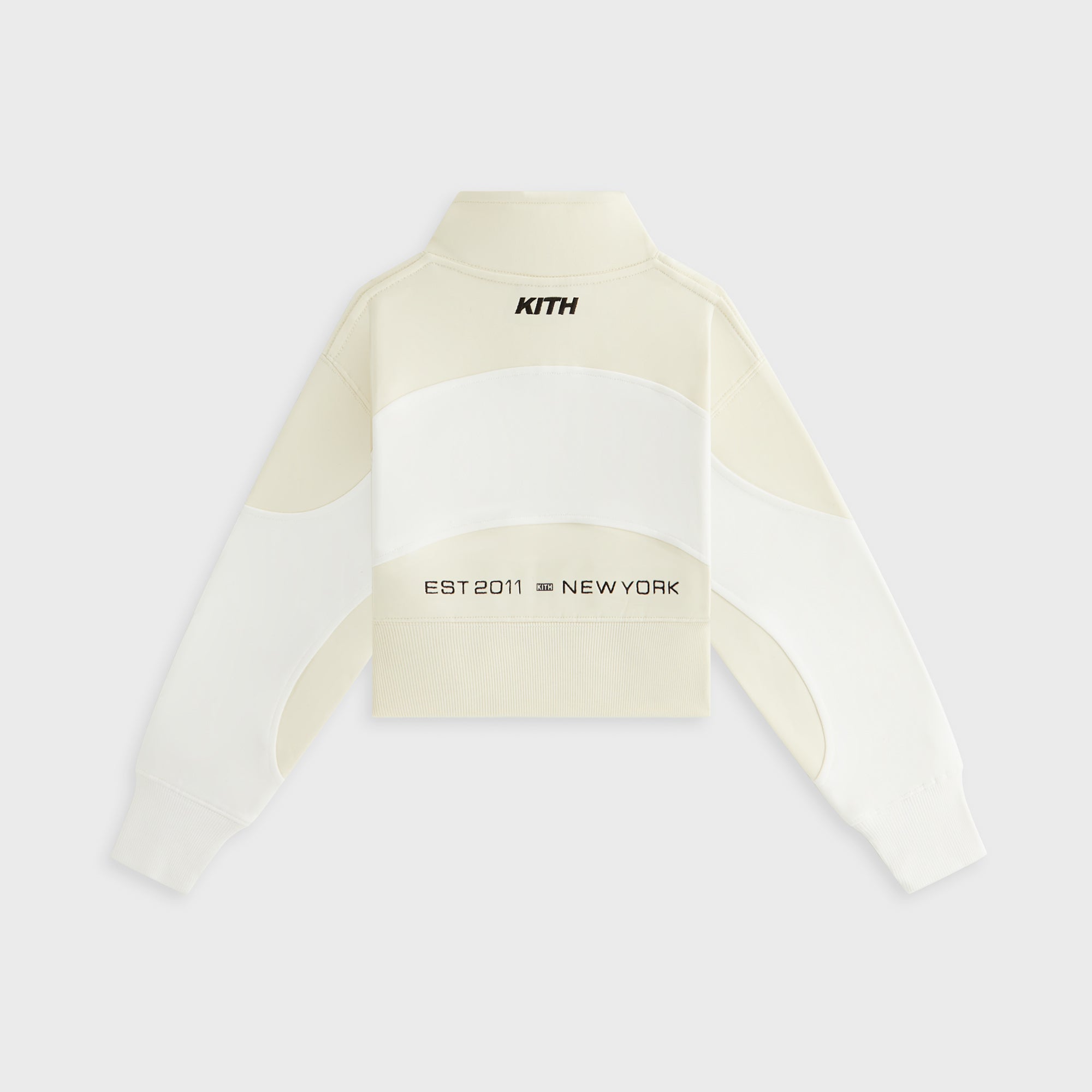 Kith Kids Paneled Cropped Fallon Quarter Zip - Sandrift | Kith Sandrift