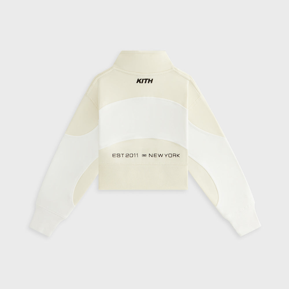 Kith Kids Paneled Cropped Fallon Quarter Zip - Sandrift | Kith Sandrift