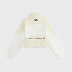 Kith Kids Paneled Cropped Fallon Quarter Zip - Sandrift | Kith Sandrift