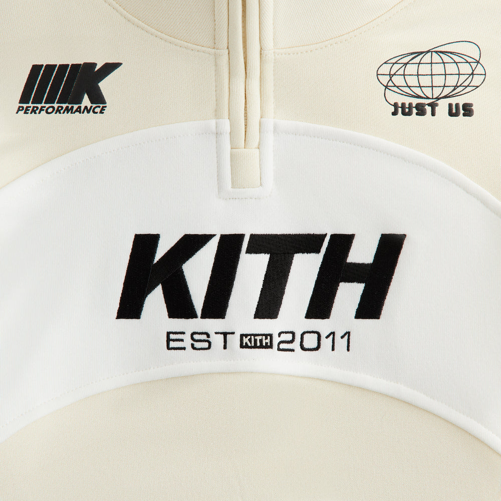 Kith Kids Paneled Cropped Fallon Quarter Zip - Sandrift | Kith Sandrift