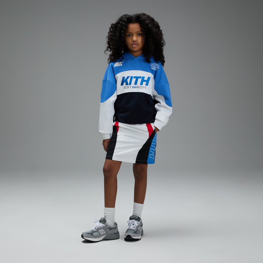 Kith Kids Paneled Nelson Hoodie - Marina | Kith Marina