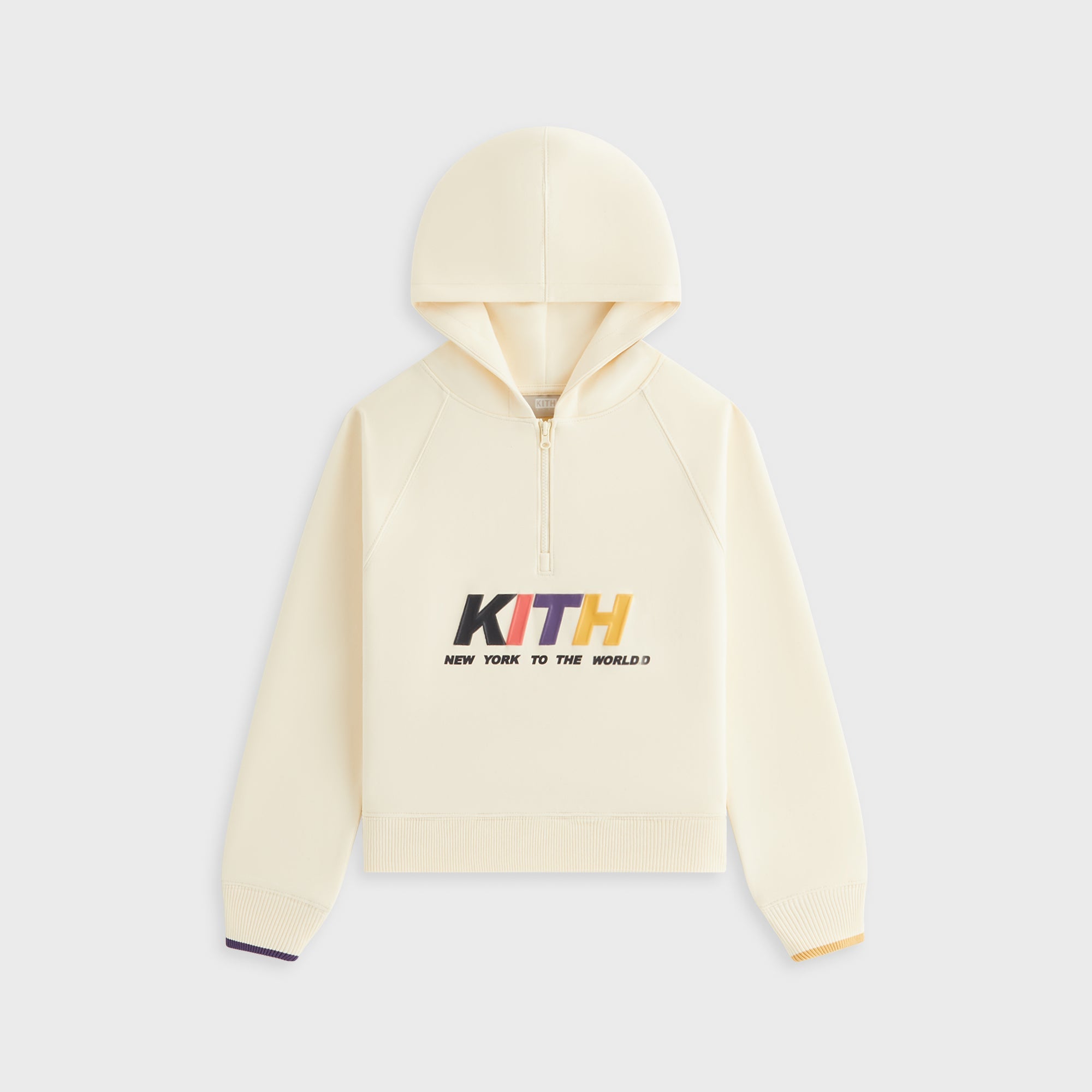 Kith Kids New York Quarter Zip Hoodie - Sandrift | Kith Sandrift
