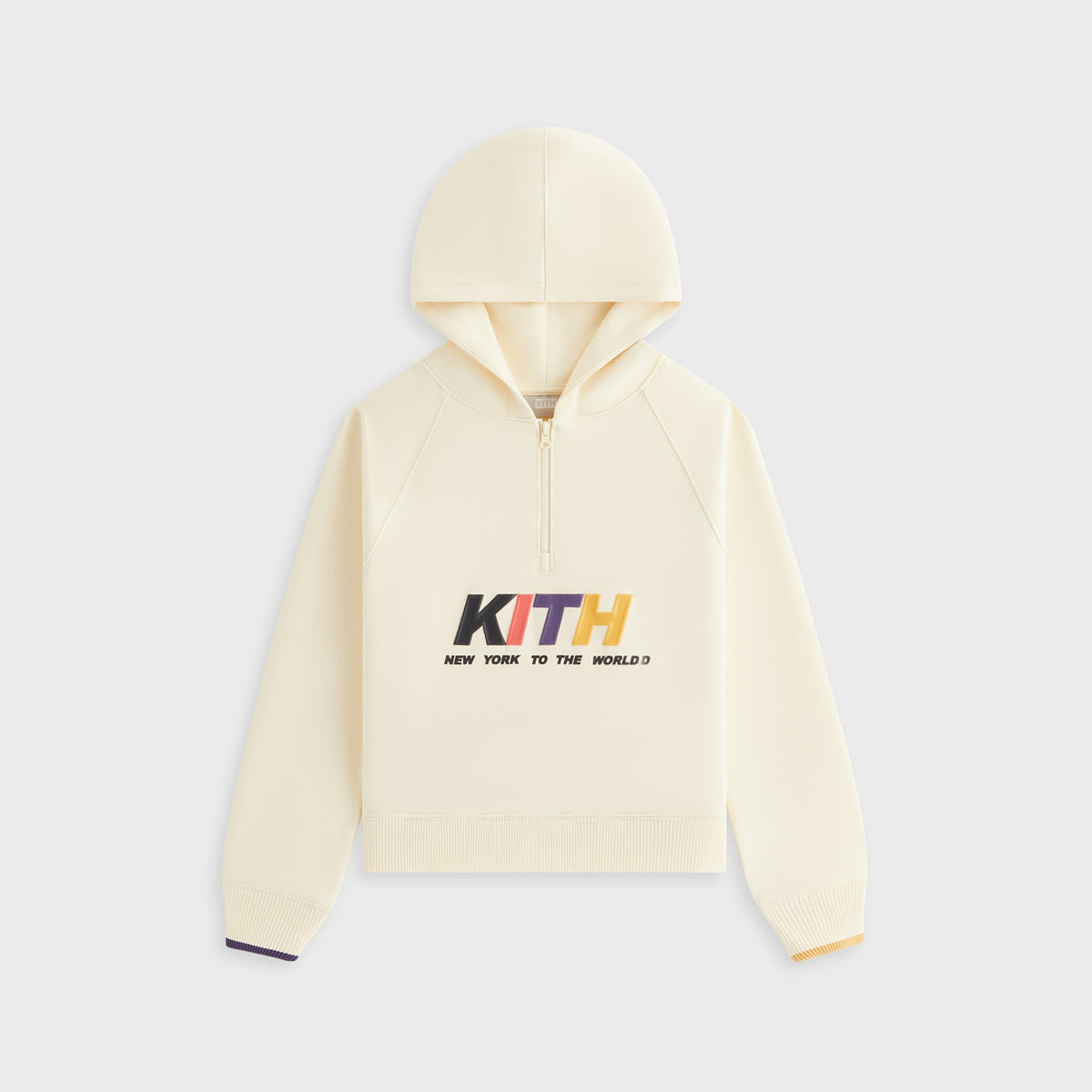 Kith Kids New York Quarter Zip Hoodie - Sandrift | Kith Sandrift