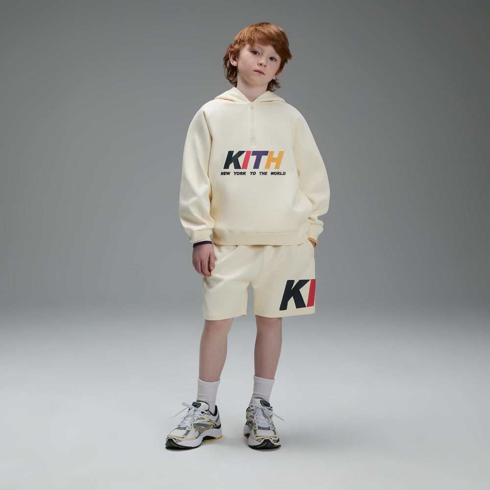 Kith Kids New York Quarter Zip Hoodie - Sandrift | Kith Sandrift