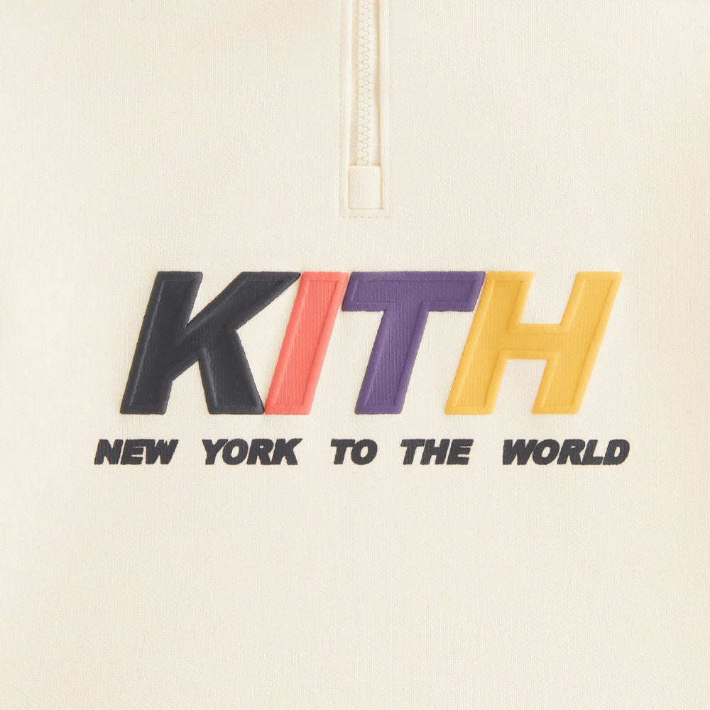 Kith Kids New York Quarter Zip Hoodie - Sandrift | Kith Sandrift