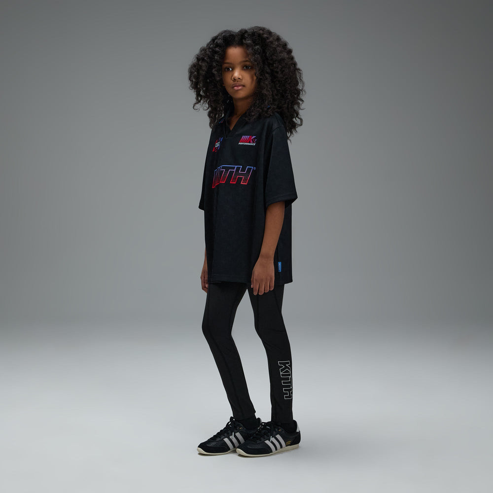 Kith Kids Checkerboard Soccer Polo - Black | Kith Black