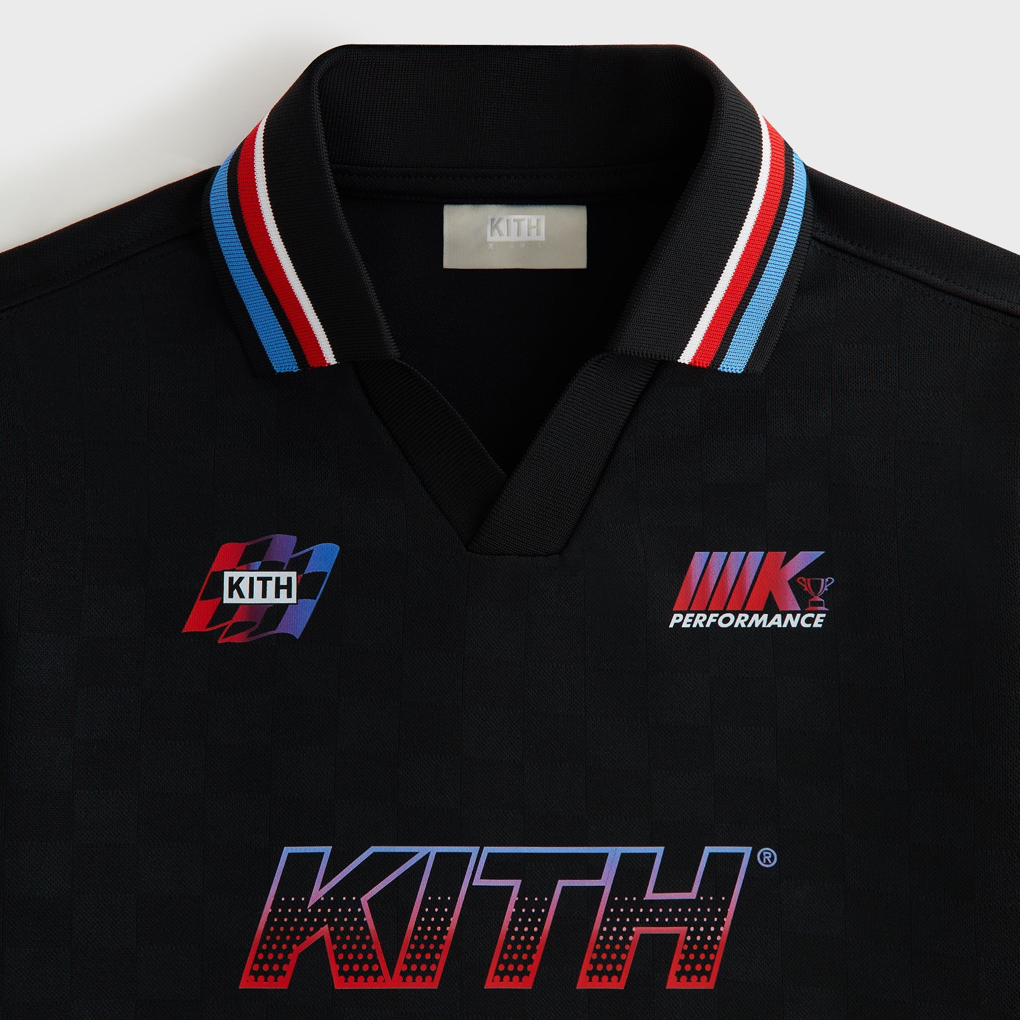 Kith Kids Checkerboard Soccer Polo - Black | Kith Black