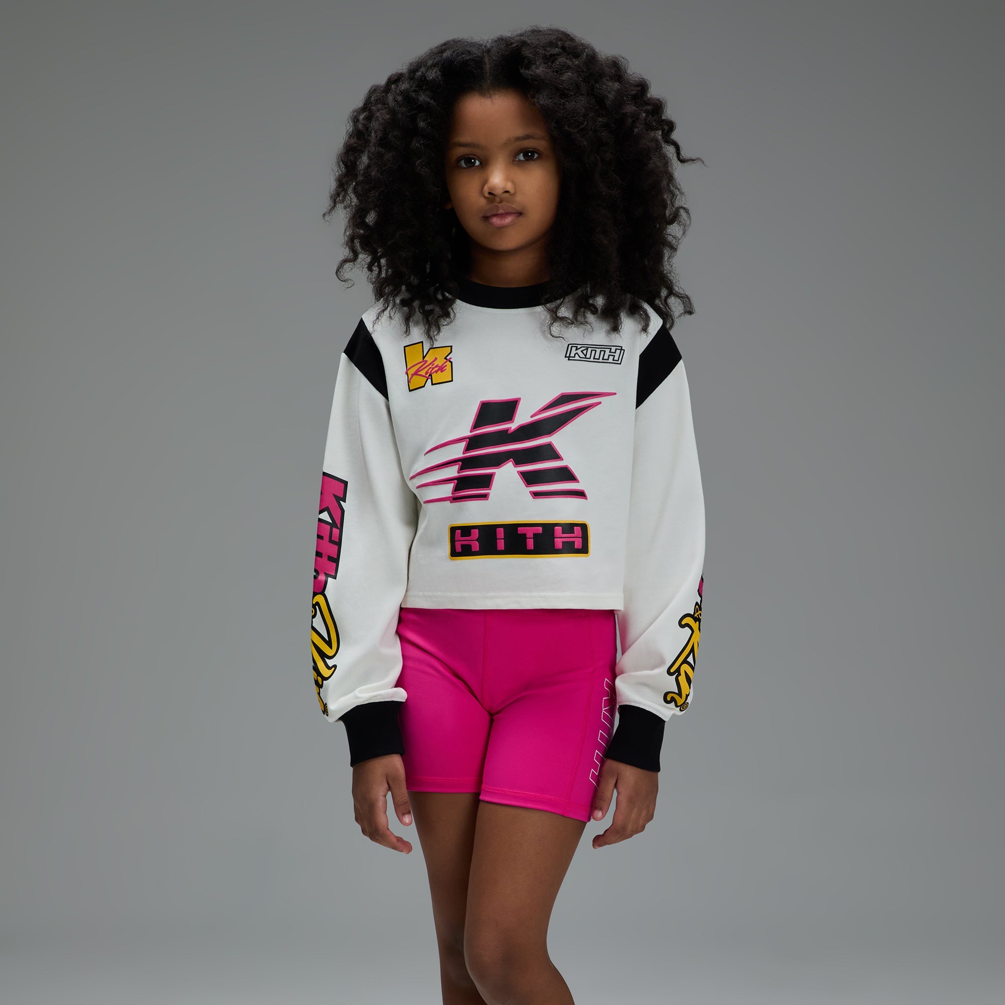 Kith Kids Speed Cropped Jasper Tee - Sandrift | Kith Sandrift