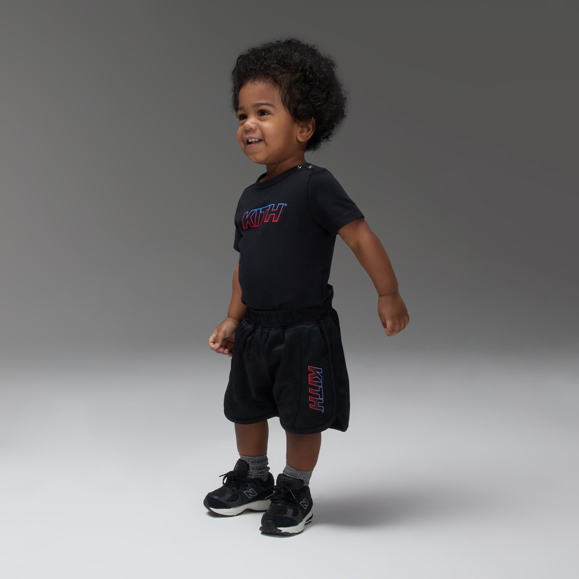 Kith Baby Speed Logo Bodysuit - Black | Kith Black