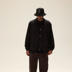 Kith & South2 West8 for Columbia Flocked Monogram Coaches Jacket - Bla | Kith Black