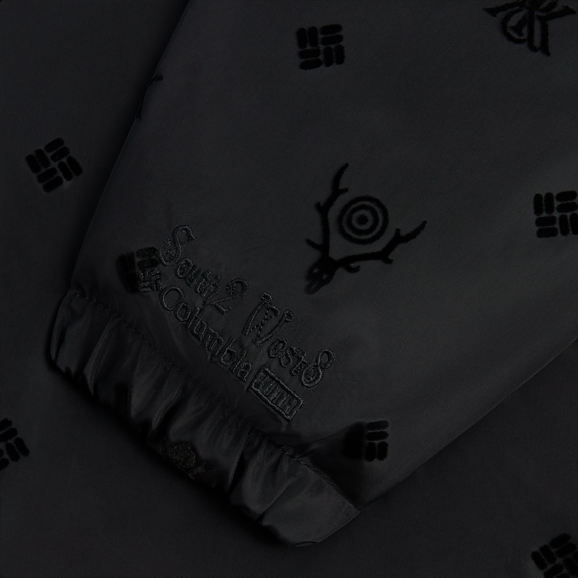 Kith & South2 West8 for Columbia Flocked Monogram Coaches Jacket - Bla | Kith Black