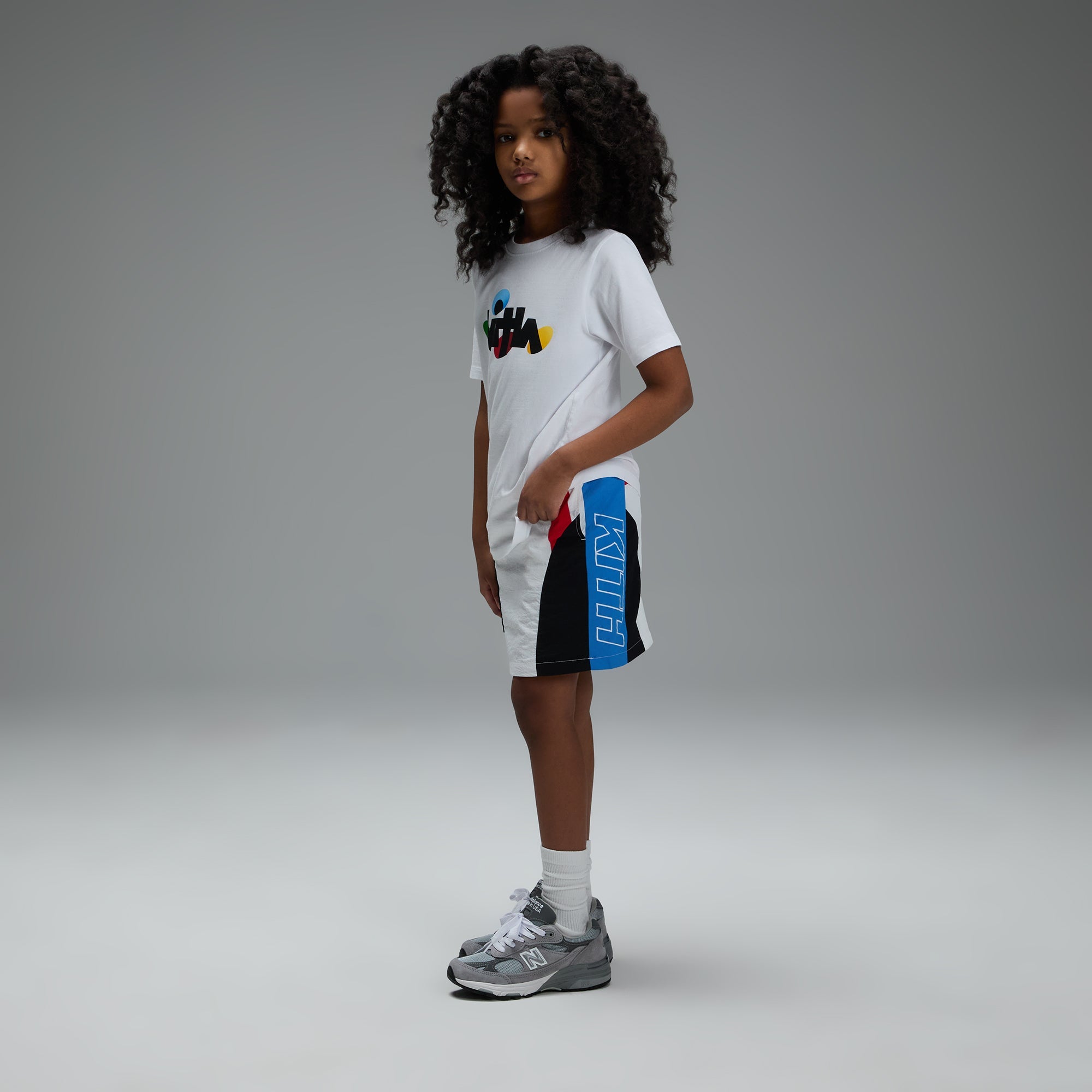Kith Kids Blocked Track Skirt - Sandrift | Kith Sandrift
