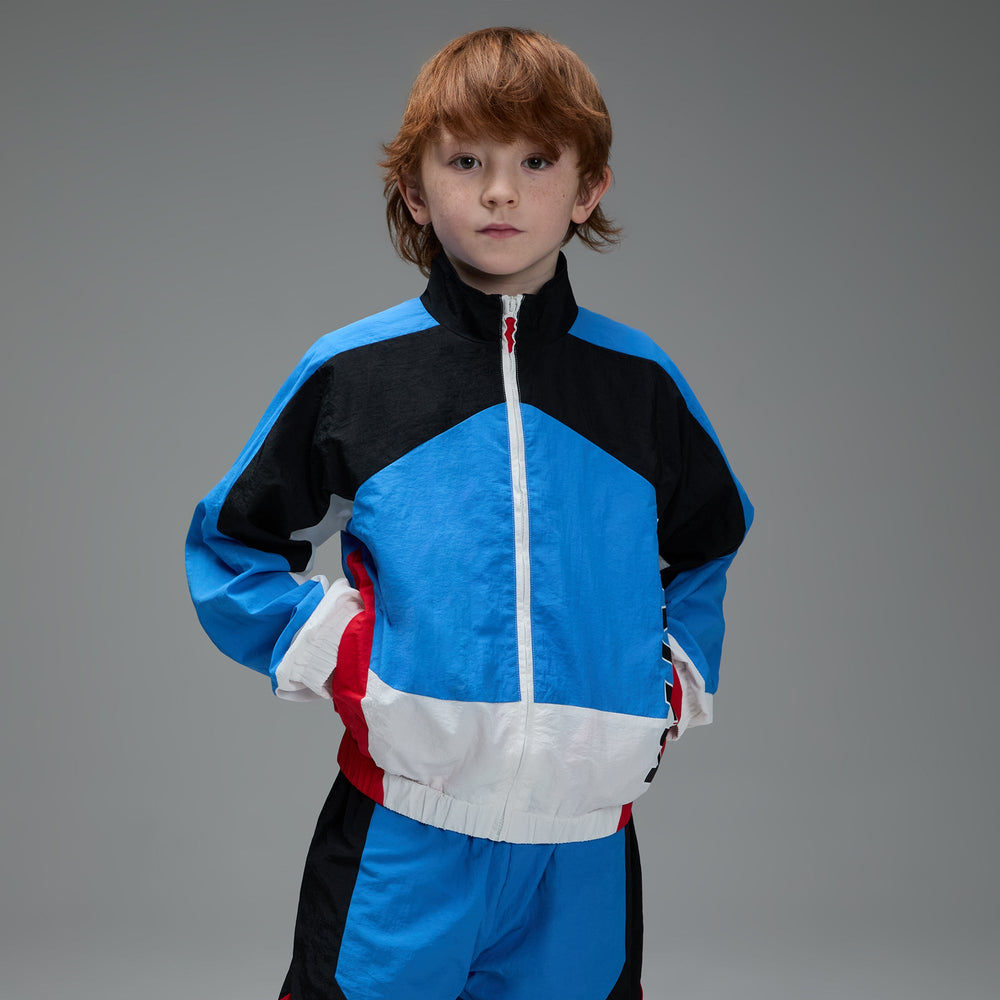 Kith Kids Blocked Milo Track Jacket - Marina | Kith Marina