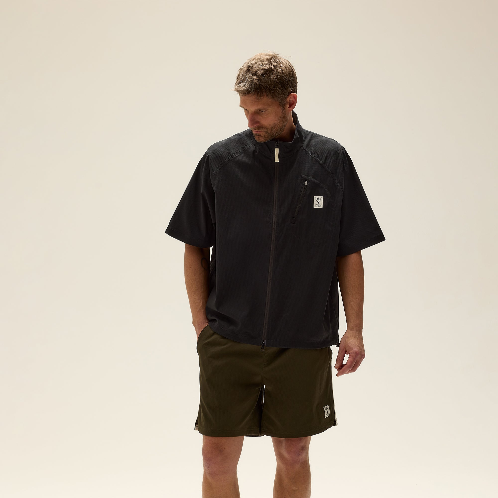 Kith & South2 West8 for Columbia S.L. Zipped Trail Short Sleeve Shirt | Kith Black