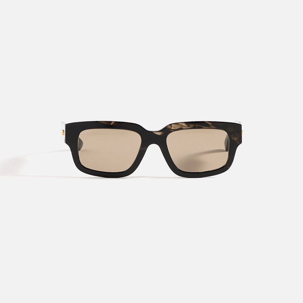 Bottega Veneta Rectangular Frames - Shiny Flamed / Black Havana | Kith Shiny Flamed / Black Havana
