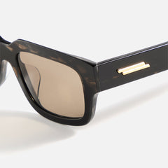 Bottega Veneta Rectangular Frames - Shiny Flamed / Black Havana | Kith Shiny Flamed / Black Havana