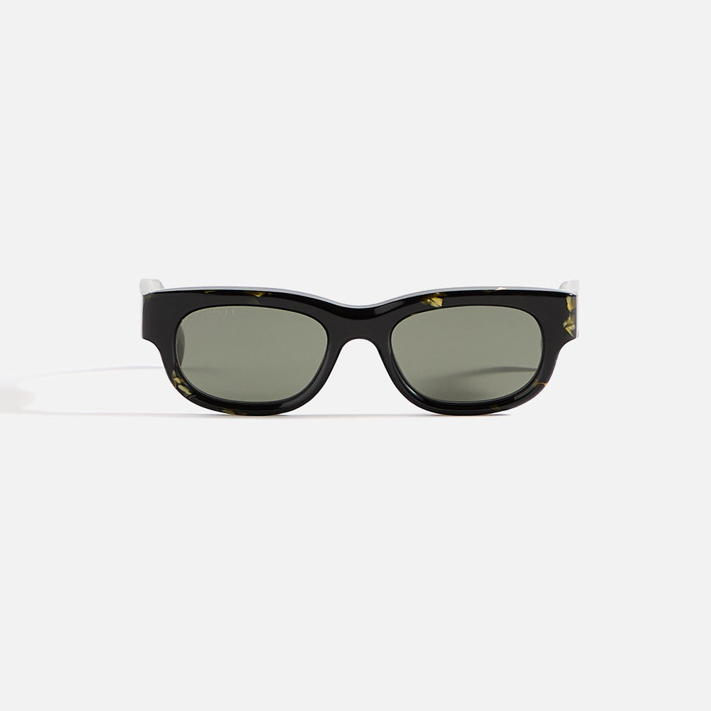 Gucci Transparent Rectangular Frames - Black | Kith Black