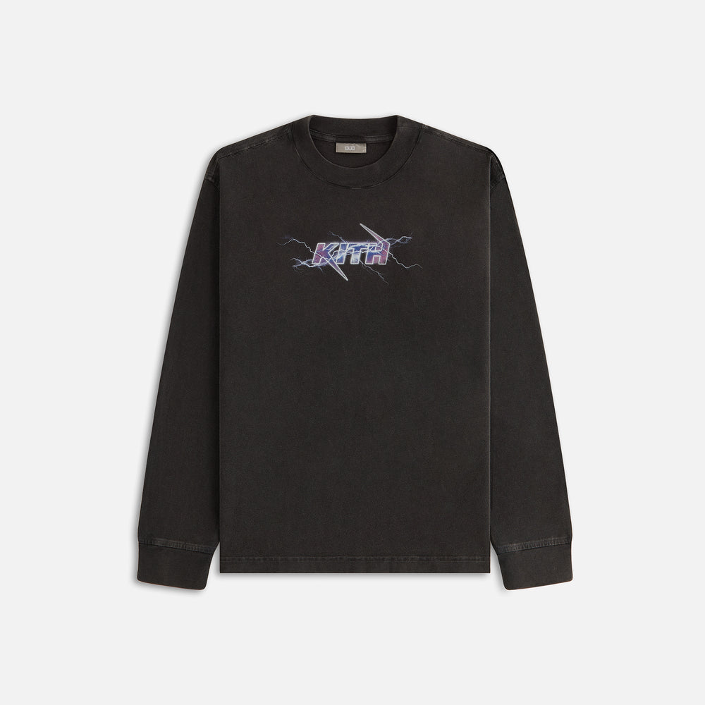 Kith Women Charged Up Vintage Oversized Sonoma Long Sleeve Tee - Black | Kith Black