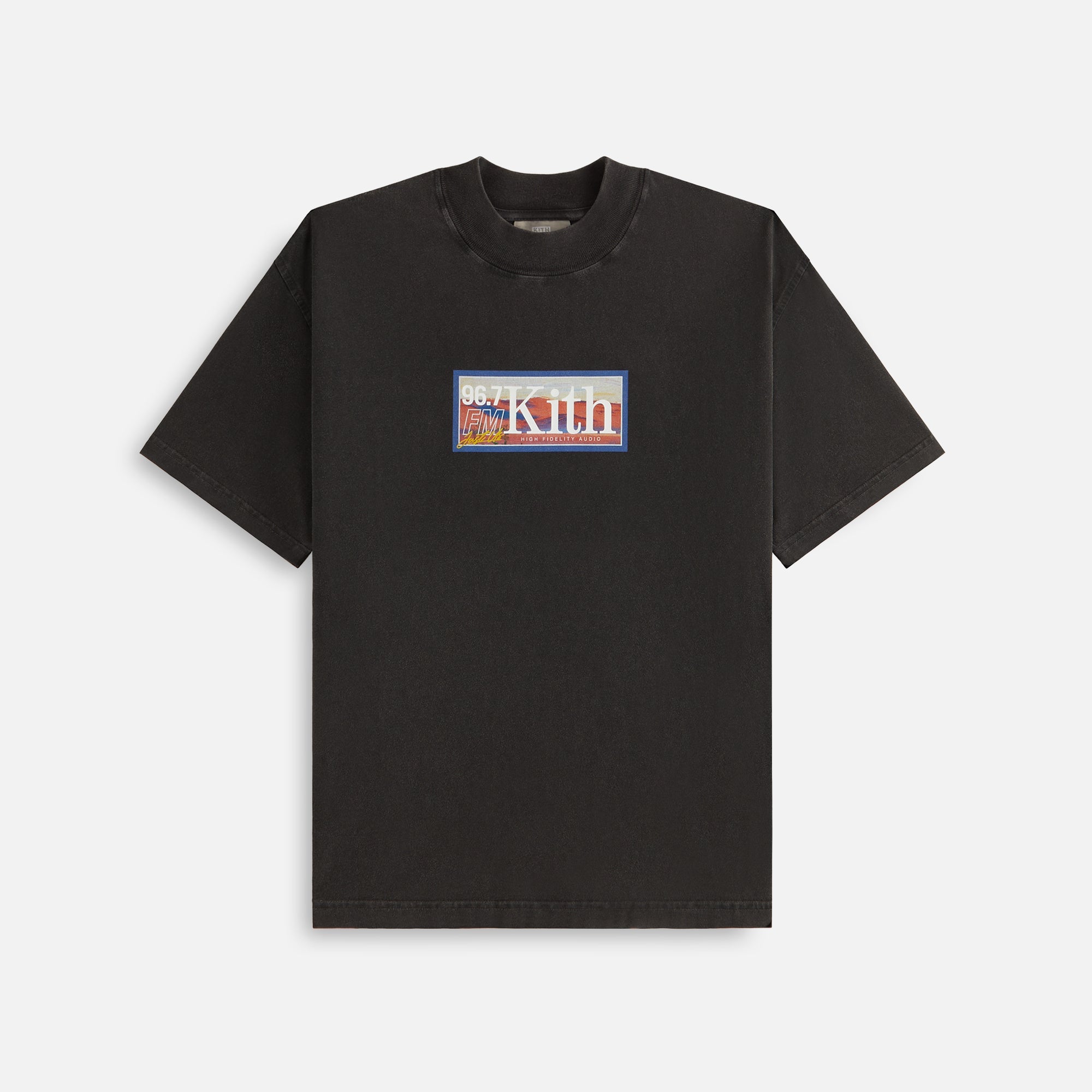 Kith Women FM Mock Neck Vintage Tee - Black | Kith Black