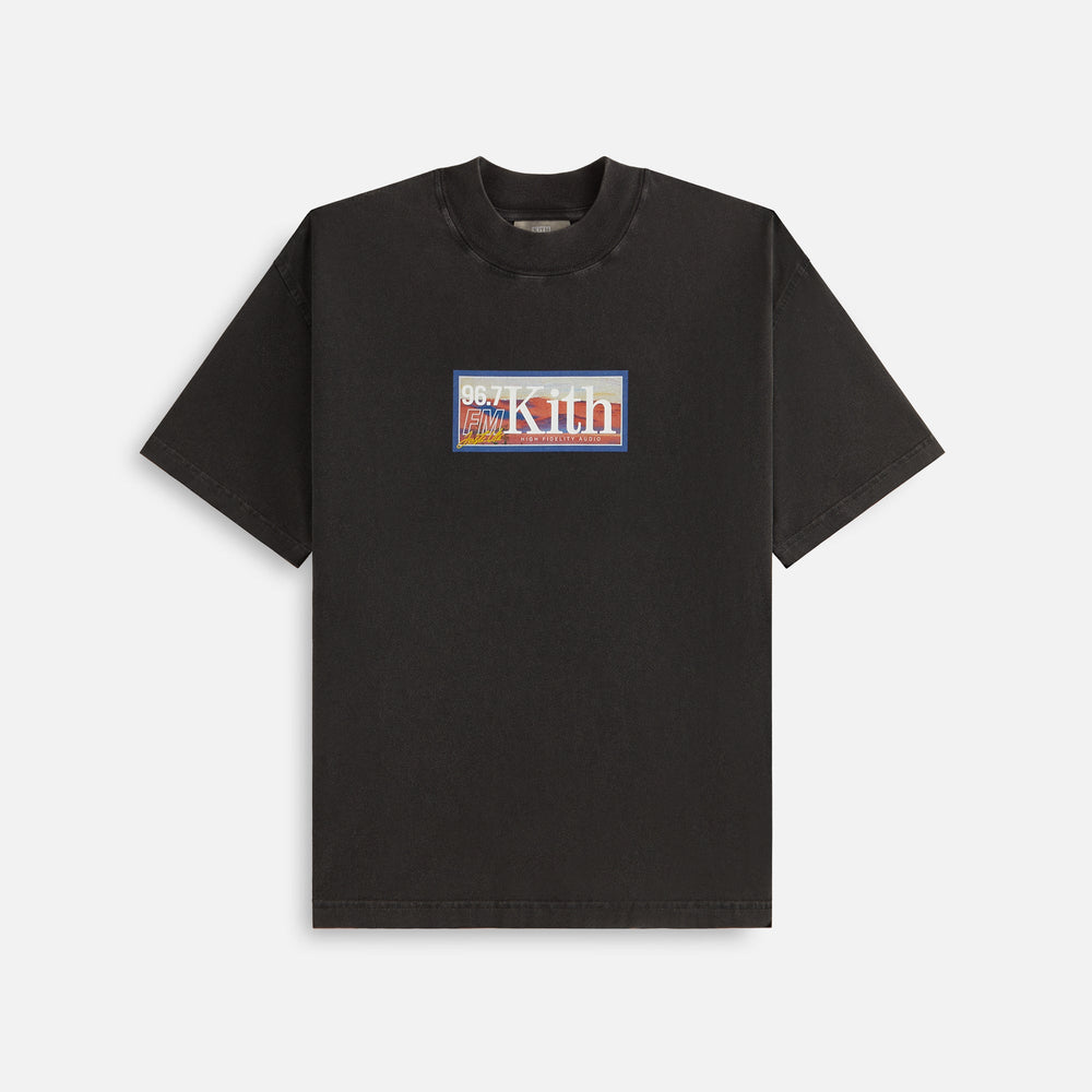 Kith Women FM Mock Neck Vintage Tee - Black | Kith Black