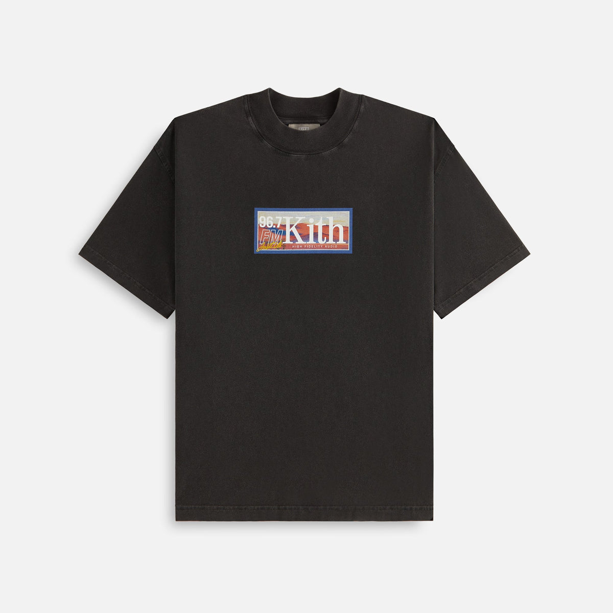 Kith Women FM Mock Neck Vintage Tee - Black | Kith Black