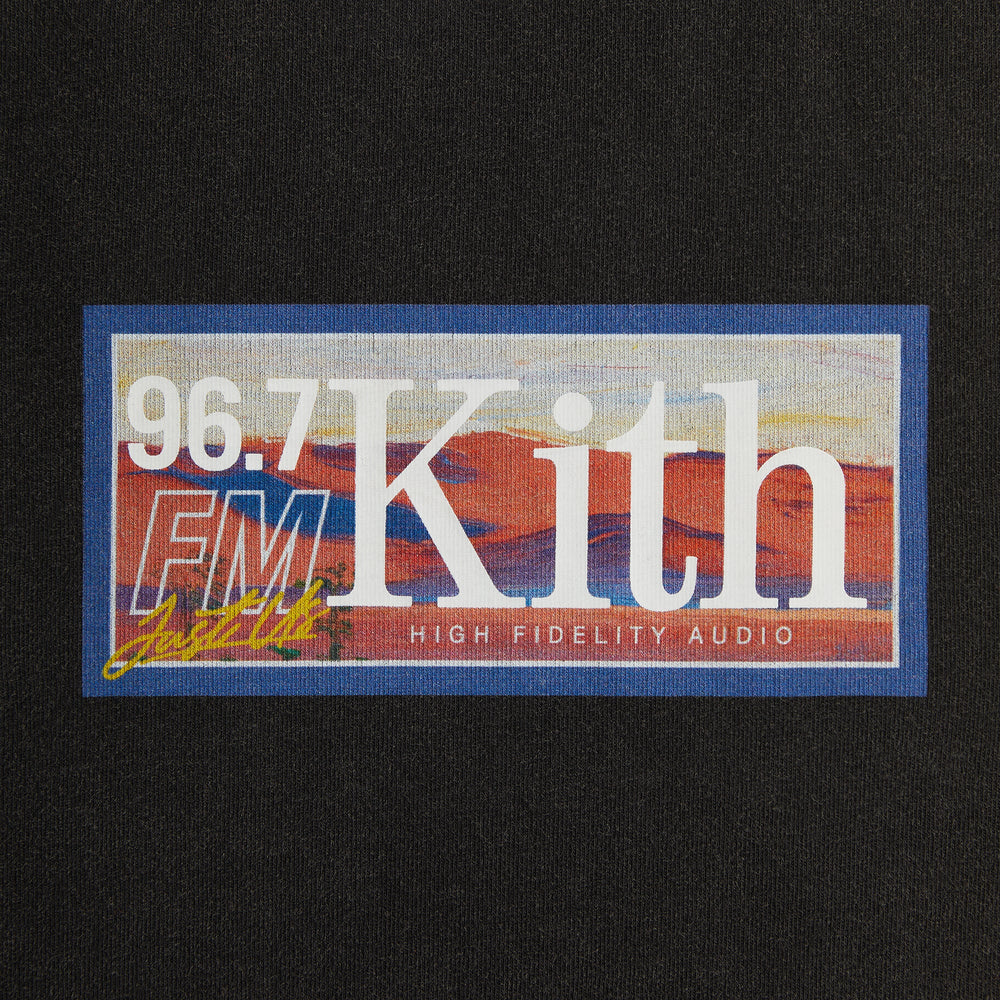 Kith Women FM Mock Neck Vintage Tee - Black | Kith Black