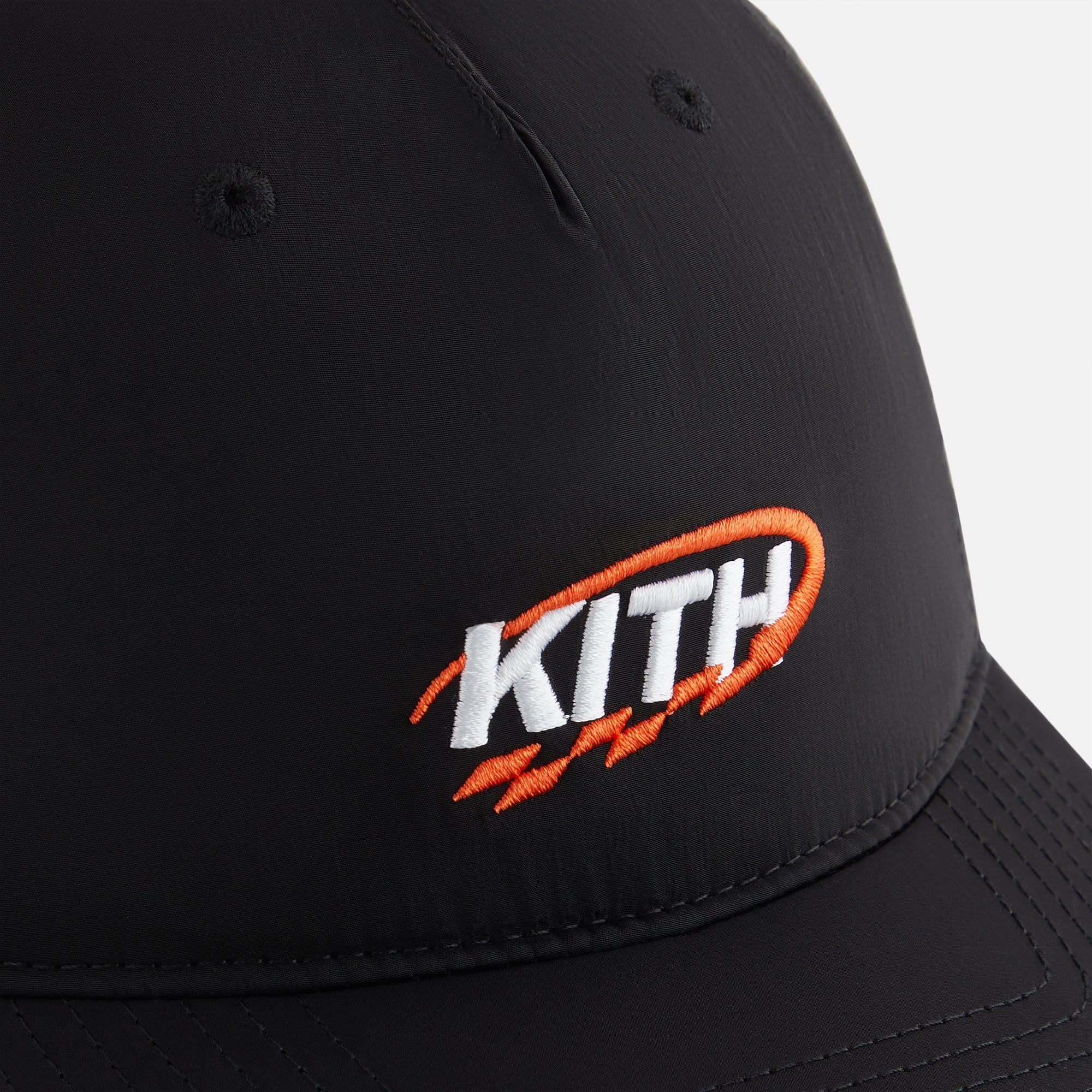 Kith Women GT Logo Nylon Low Pinch Crown Cap - Black | Kith Black