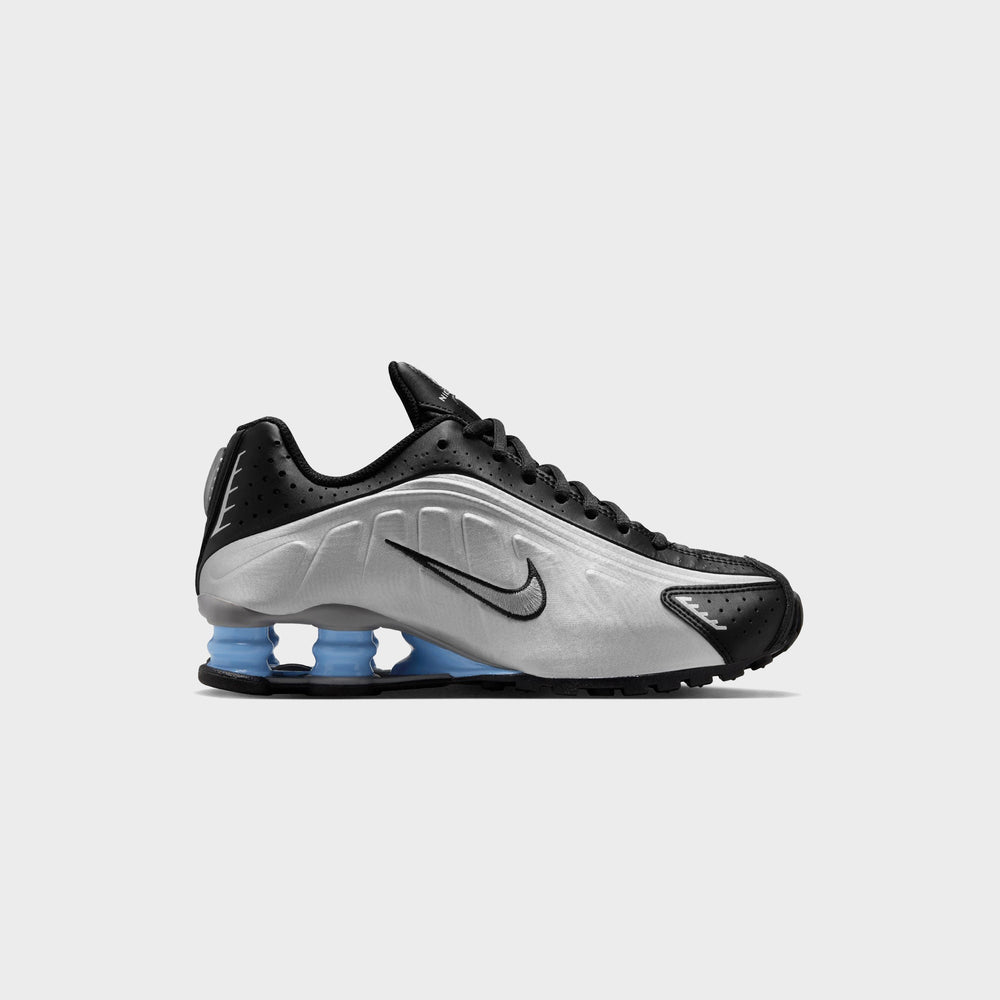 Nike Shox R4 - Metallic Silver / Black / Psychic Blue | Kith Metallic Silver / Black / Psychic Blue