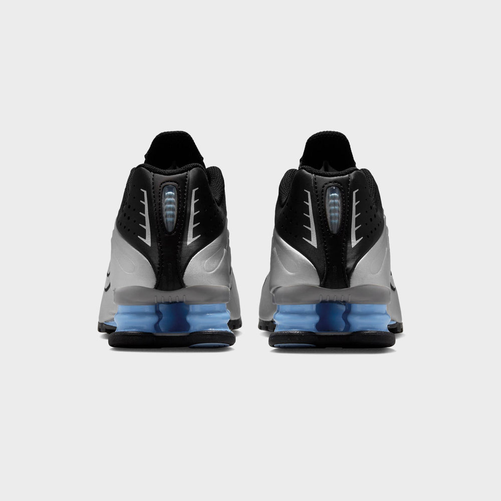 Nike Shox R4 - Metallic Silver / Black / Psychic Blue | Kith Metallic Silver / Black / Psychic Blue