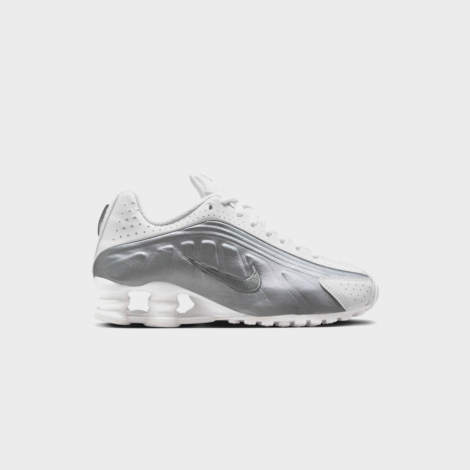 Nike GS Shox R4 - White / Bright Crimson / Metallic Silver | Kith White / Bright Crimson / Metallic Silver