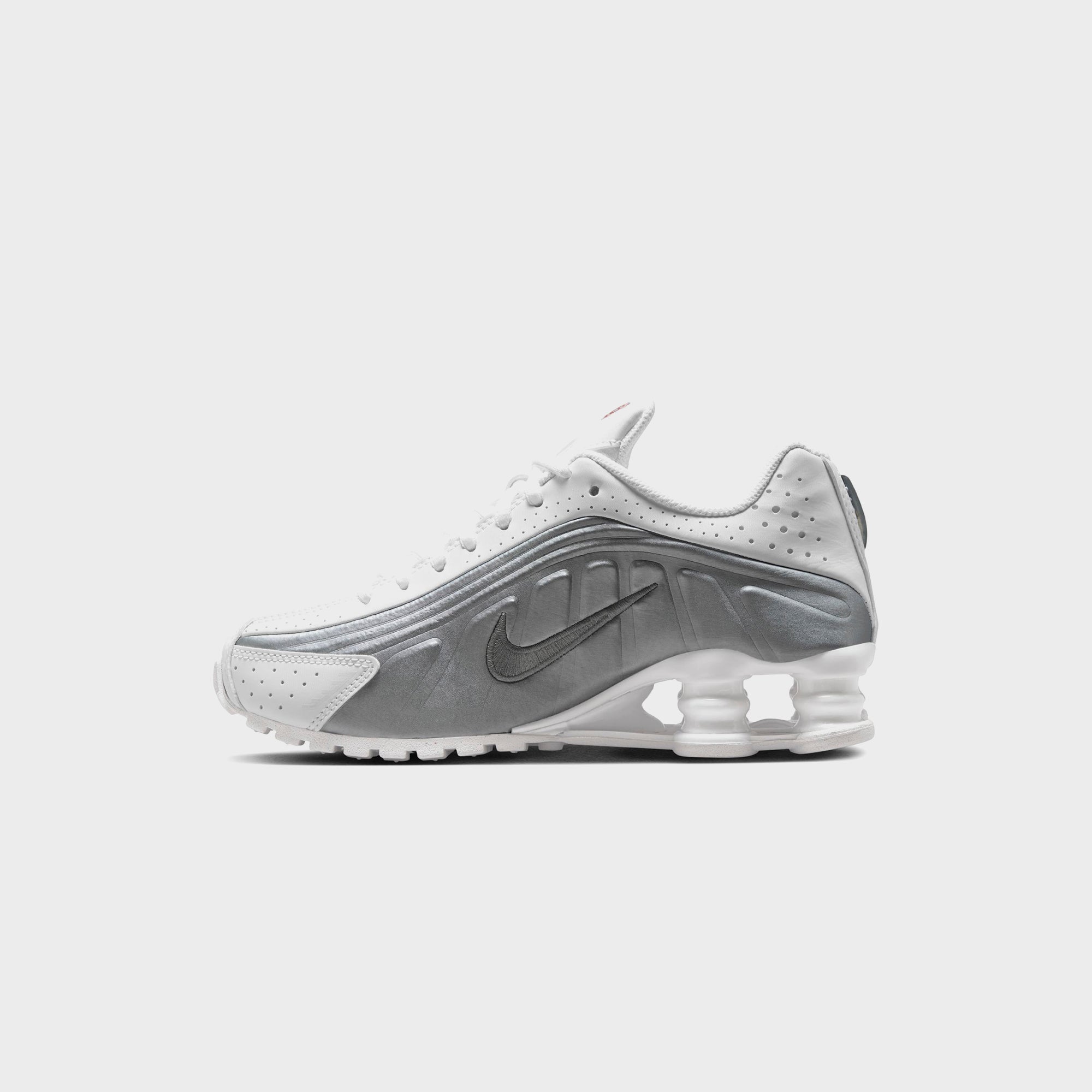 Nike GS Shox R4 - White / Bright Crimson / Metallic Silver | Kith White / Bright Crimson / Metallic Silver