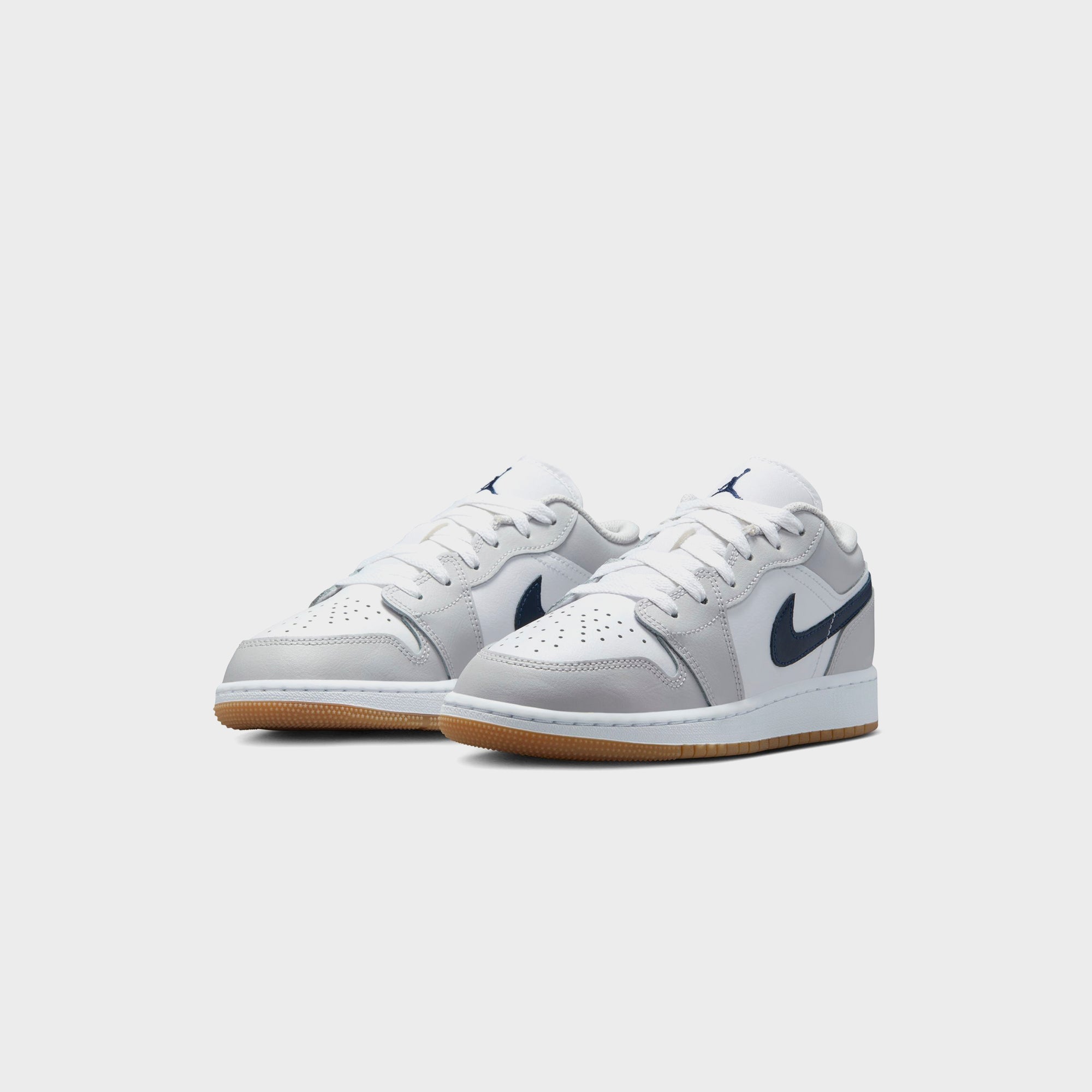 Nike Air Jordan 1 Low - White / Neutral Grey / Gum Medium Brown / Midn | Kith White / Neutral Grey / Gum Medium Brown / Midnight Navy