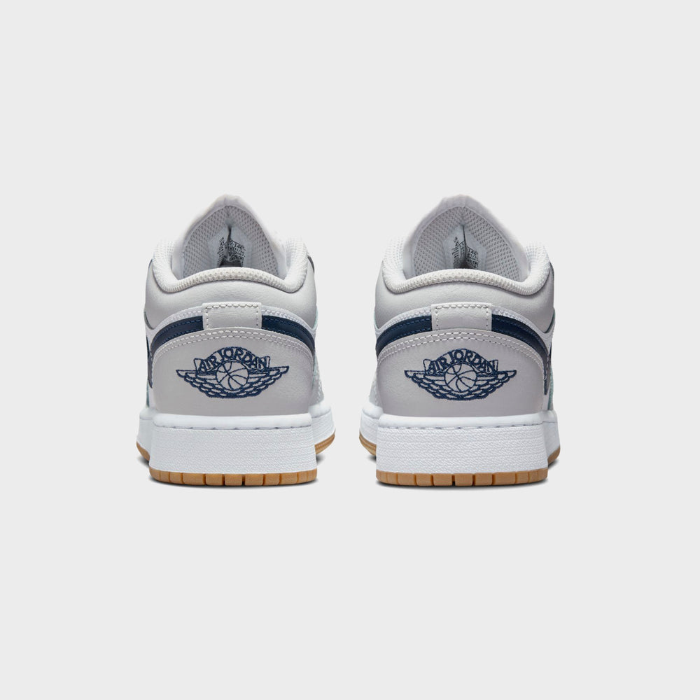 Nike Air Jordan 1 Low - White / Neutral Grey / Gum Medium Brown / Midn | Kith White / Neutral Grey / Gum Medium Brown / Midnight Navy