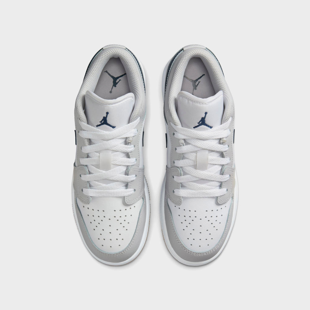 Nike Air Jordan 1 Low - White / Neutral Grey / Gum Medium Brown / Midn | Kith White / Neutral Grey / Gum Medium Brown / Midnight Navy