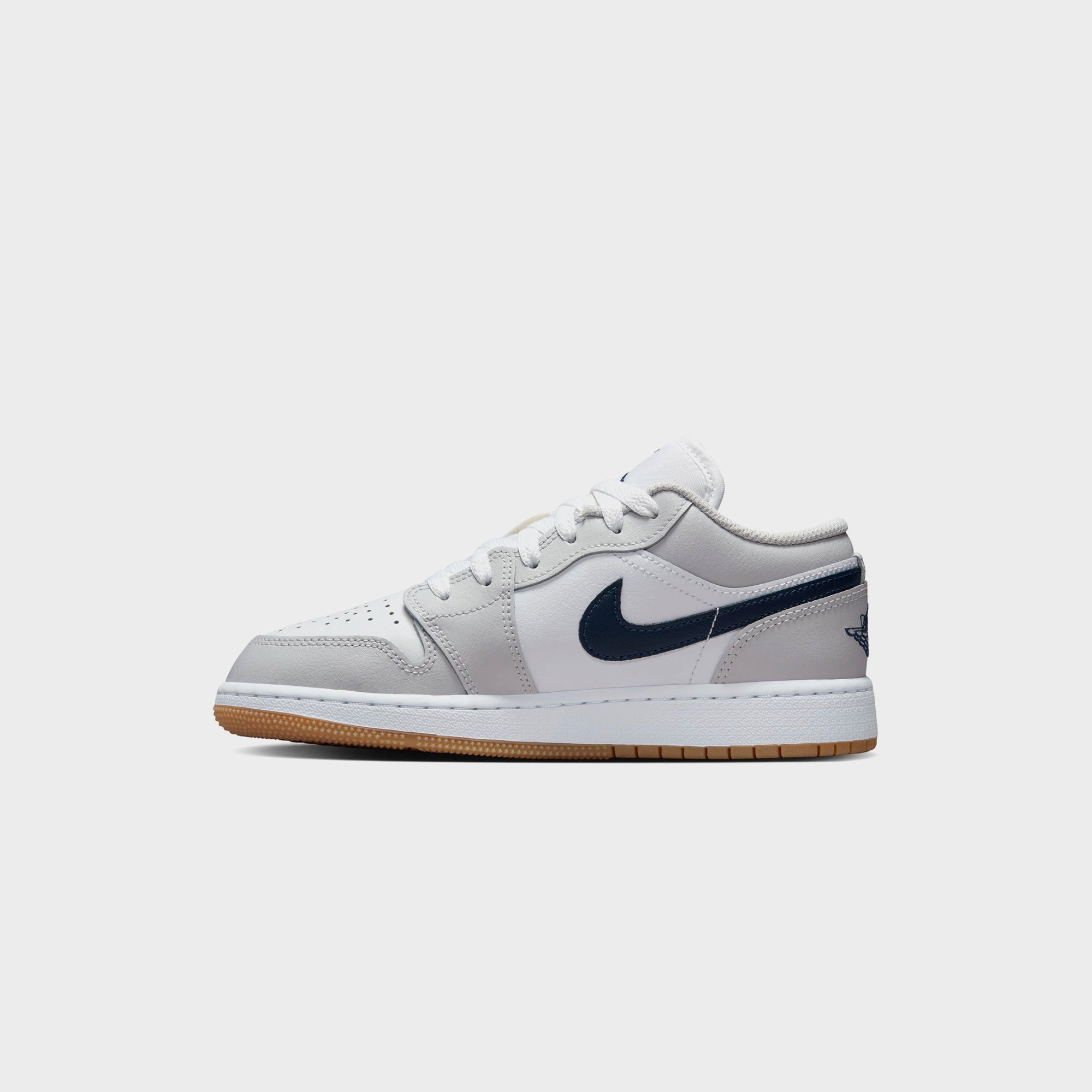Nike Air Jordan 1 Low - White / Neutral Grey / Gum Medium Brown / Midn | Kith White / Neutral Grey / Gum Medium Brown / Midnight Navy