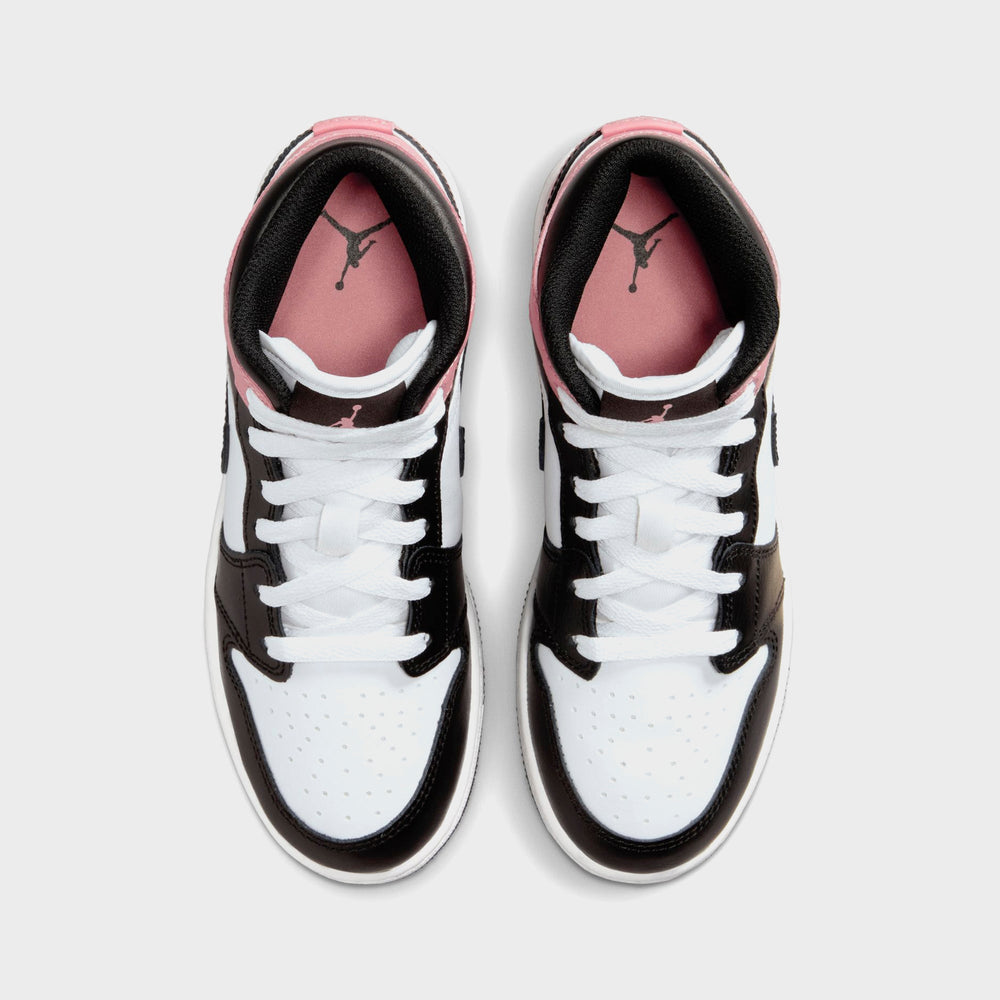 Nike GS Air Jordan 1 Mid - White / Black / Rust Pink | Kith White / Black / Rust Pink