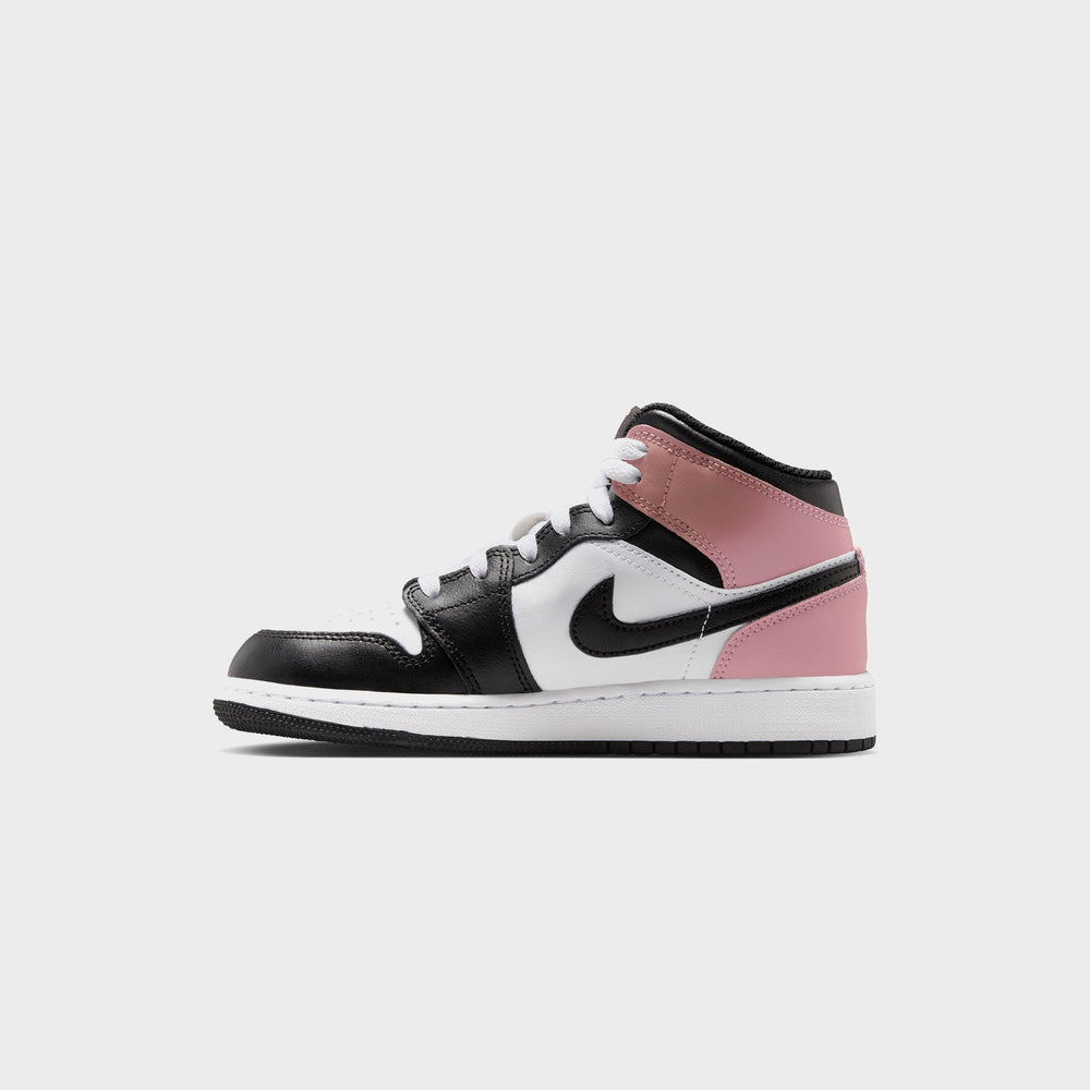 Nike GS Air Jordan 1 Mid - White / Black / Rust Pink | Kith White / Black / Rust Pink